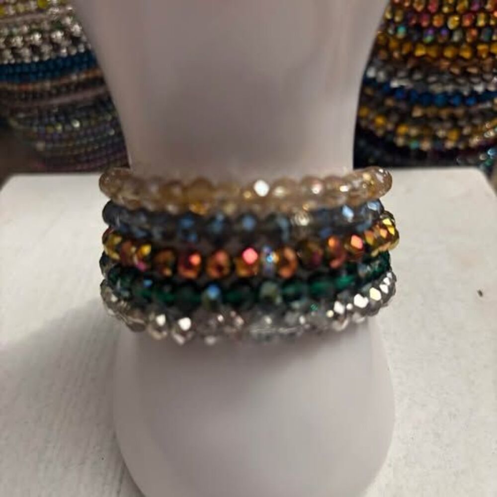 Handmade Beaded Bracelet Stack 0261
